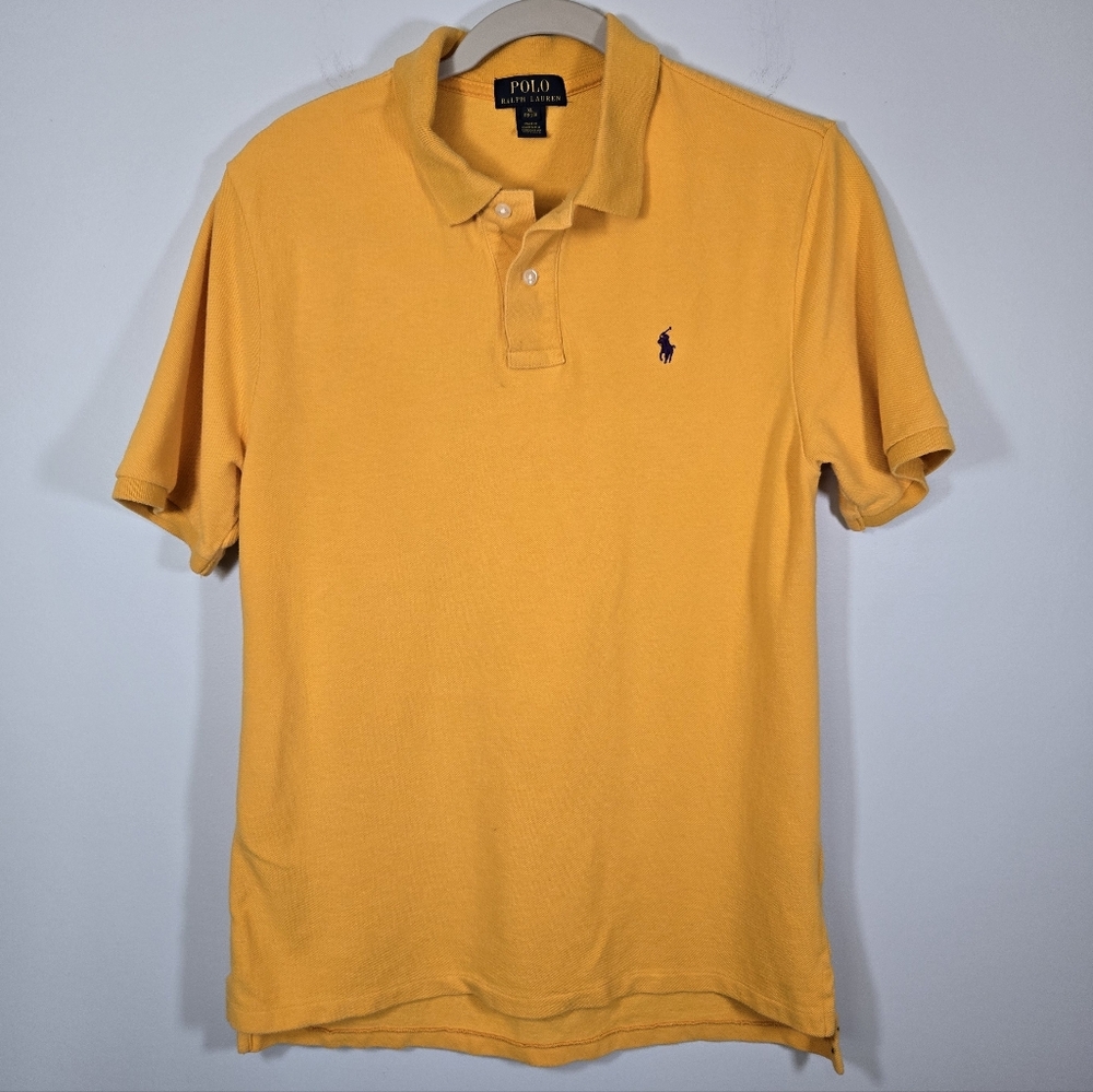 Polo Ralph Lauren Boys Yellow‎ Gold Short Sleeve Polo Shirt Size XL